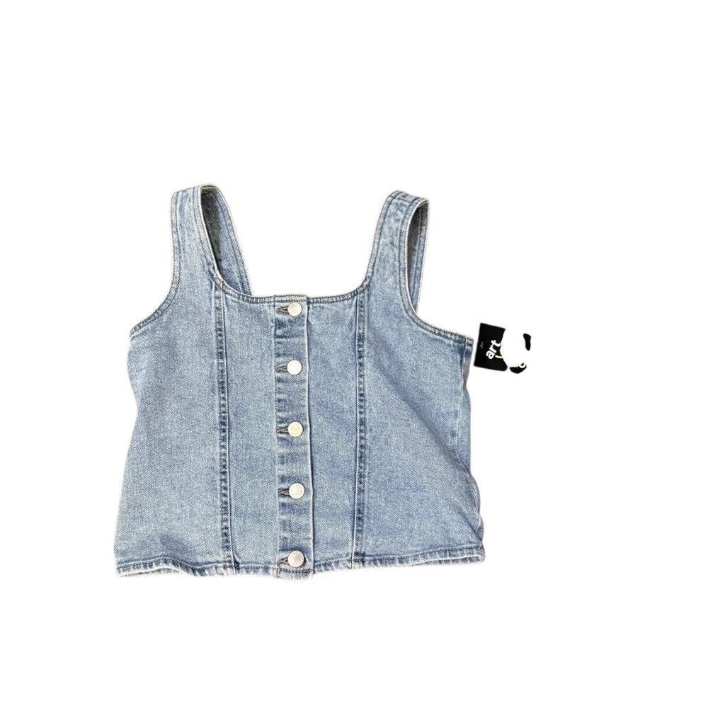 NWT Art Class Light Blue Denim Button-Up Vest